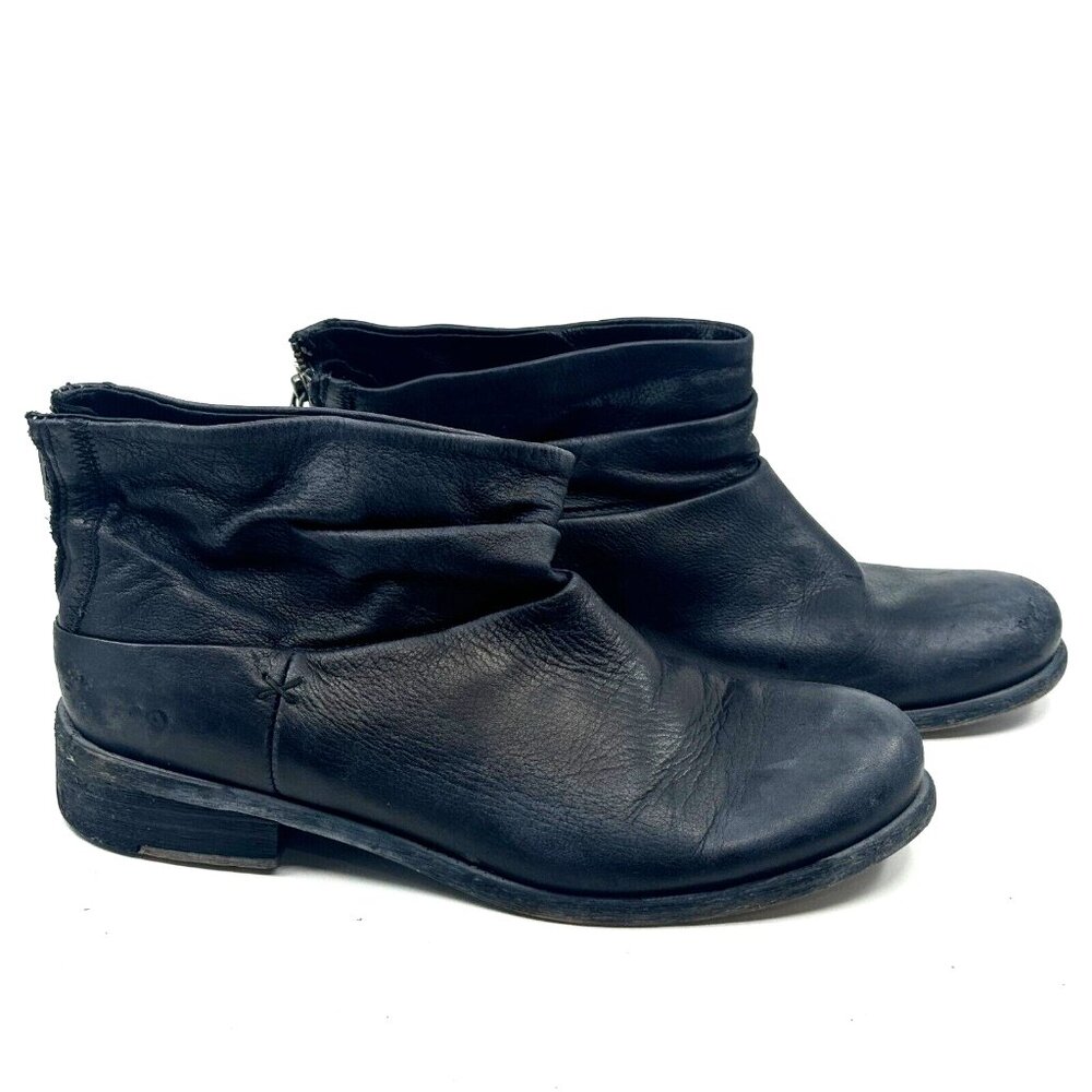 Felmini Falling in Love, Leather  Slouch Ankle Bootie, EU 40, Midnight Blue